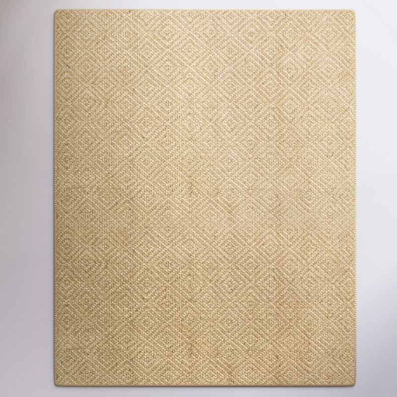 Kayleigh Power Loom Jute Area Rug, Rectangle 2'4" x 4'