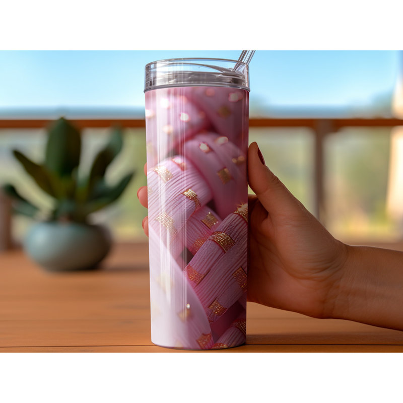 Choose Handmade Tumblers 591ml Vacuum Insulated Stainless Steel (18/8) Travel Tumbler with Straw