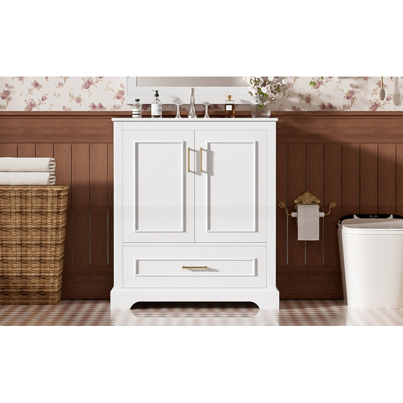 Meuble-lavabo 30 po avec lavabo, 30", Blanc