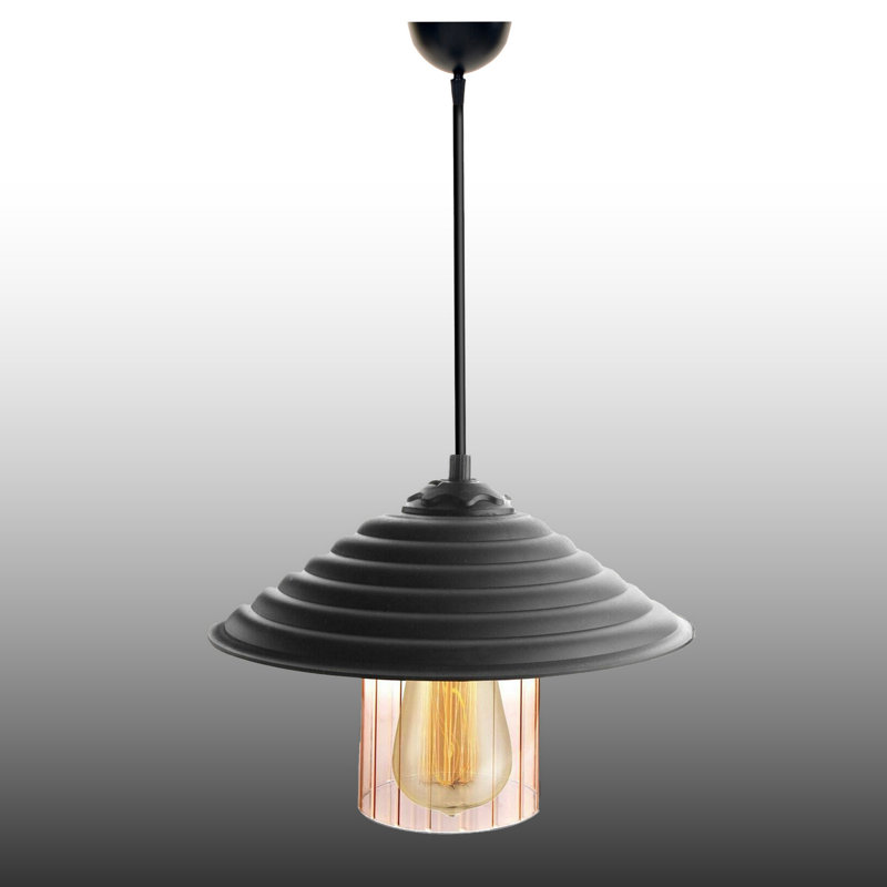 Luminaire suspendu conique à hauteur réglable