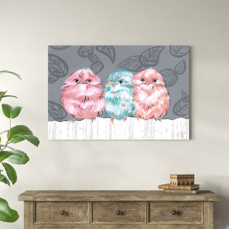 Trio d'oiseaux de l'UA CH II, H 32 po x l 48 po x P 1,25 po