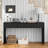 Higham 55" Wood Console Table with 3 Drawers,behind Couch Table for Entryway,Fluted Design,Black