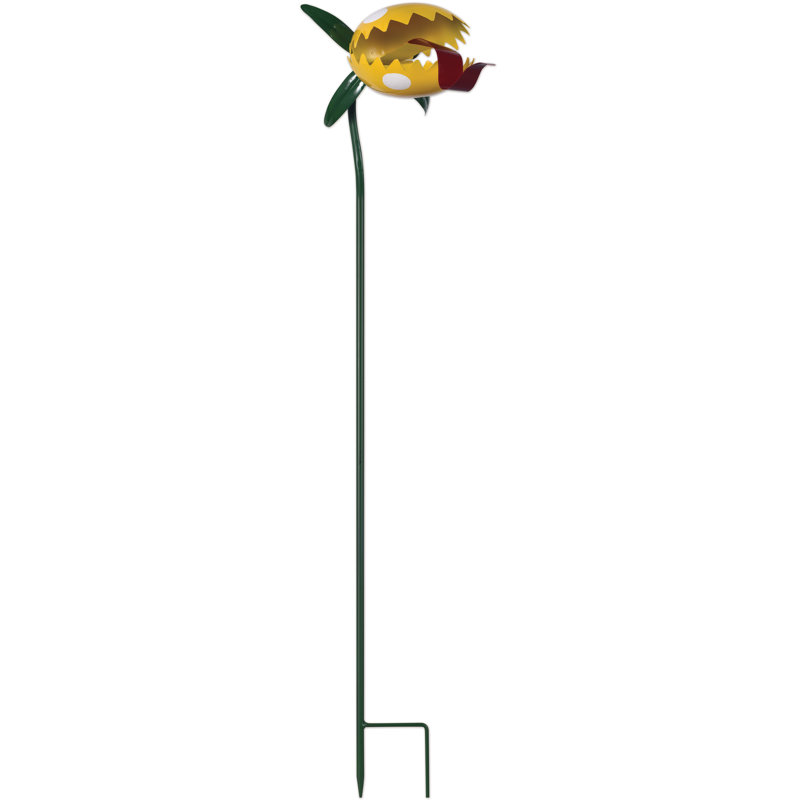 Piquet de jardin monstre, H 40 po x l 8 po x P 11,5 po, Jaune