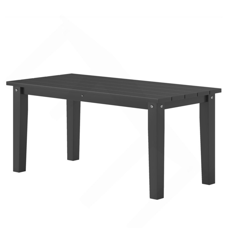 Table de patio, table basse d'extérieur, Noir