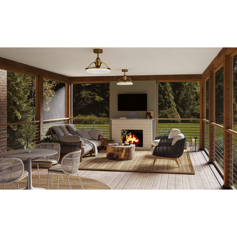 Ledea 19'' Ceiling Fan with LED Lights, Brushed Bronze