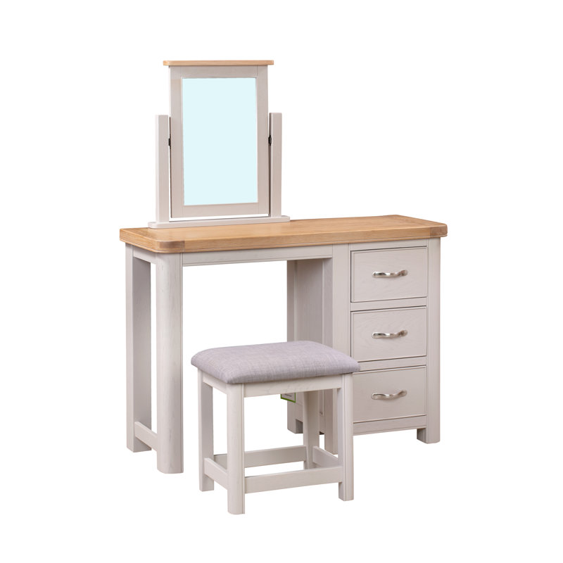 Comfrey Dressing Table with Mirror, Grey/Brown