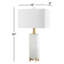 Lampe de table laiton doré / blanc de 30 po Weldon