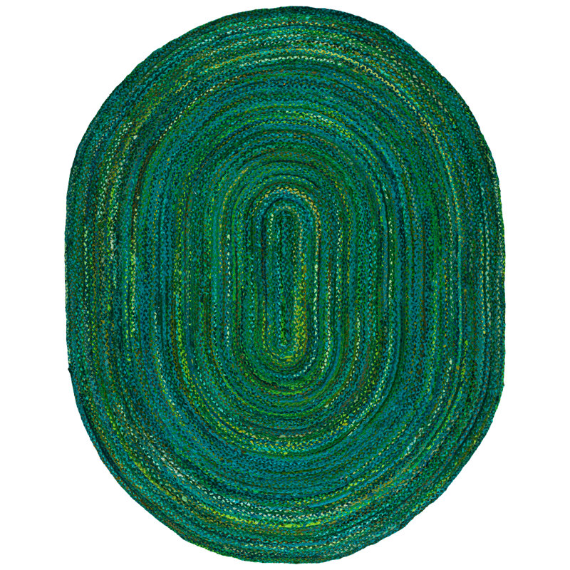 Tiffany Hand Woven Cotton Rug, Oval 8' x 10'