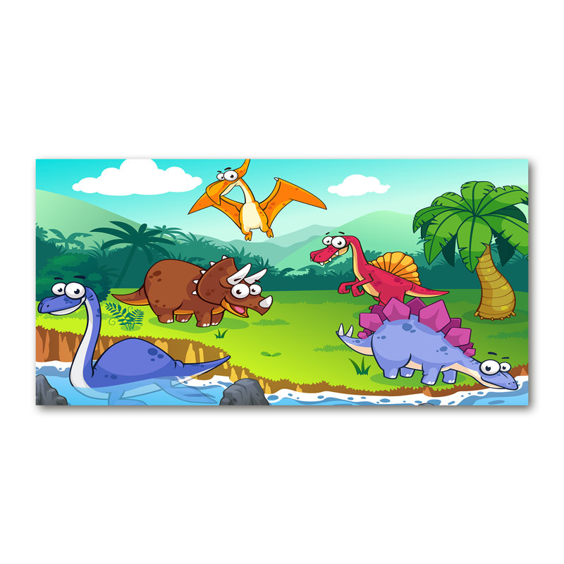 Dinosaurs - Wrapped Canvas Print, 60cm H x 120cm W