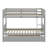 Twin Over Twin Rubber Wood Bunk Bed – Trundle, Ladder, Safety Guardrails + Convertible To Twin Beds-1467522292
