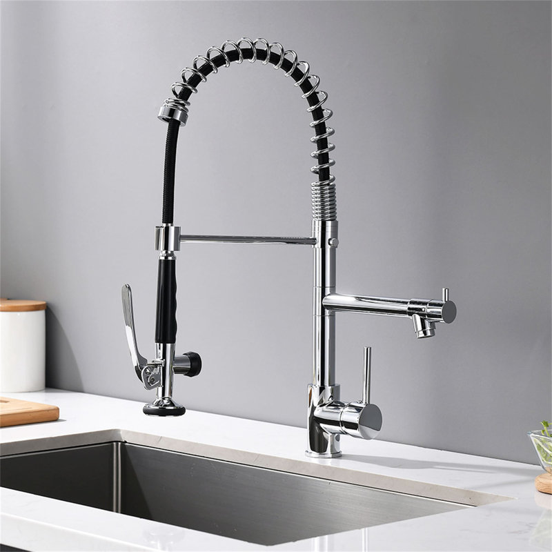 AWZTOO Pull Down Kitchen Faucet, Chrome