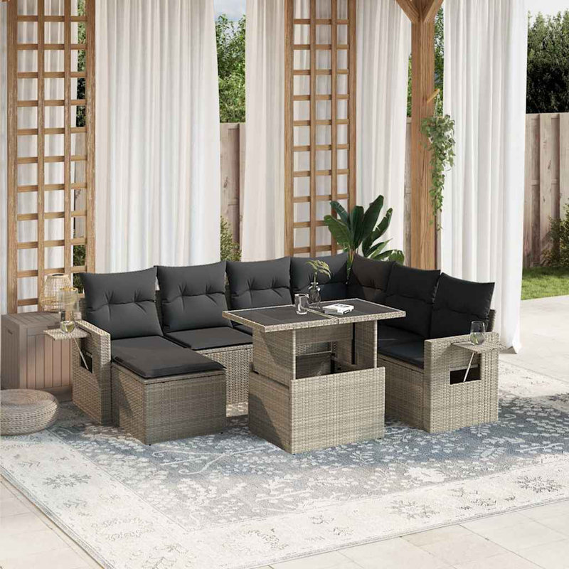  Garden Sofa Set Light Grey, Anthracite