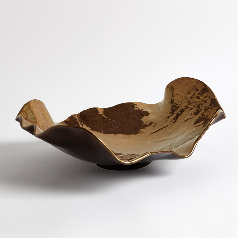 Wave Platter, Bronze Crackle