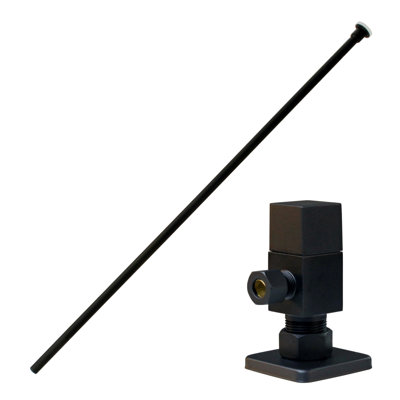 Westbrass Pedestal Sink Supply Kit with 1/4-Turn Angle Stop Valves