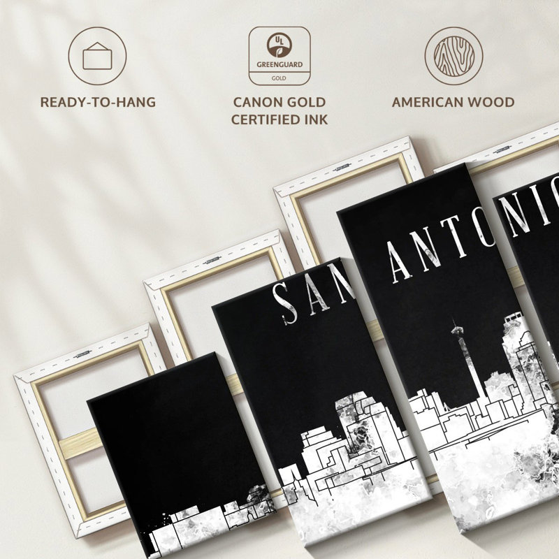 San Antonio San Antonio Skyline BW 5 pièces, H 24 po x l 55 po x P 1,25 po