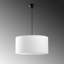 Elegant Scandinavian Chandelier, Adjustable Height 16.5 - 47.6 Inches | White Metal Body with Fabric Cap, 19.7 Inches Diameter, E27 Socket (Max 40W) | Modern Lighting for Dining Room & Living Spaces, IP20 Rated-25505313-25505312