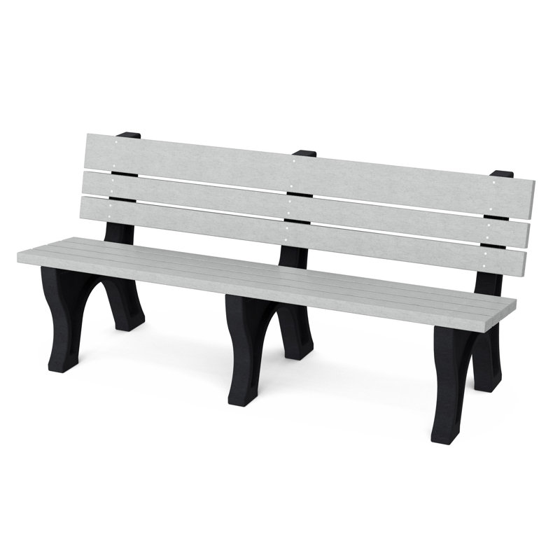 Banc Heritage Park, Gris clair / noir, 6 pi