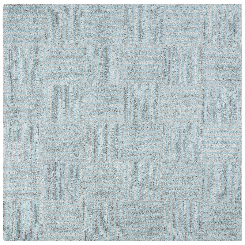 Stockton Hand Tufted Performance Striped Rug, Square 6'