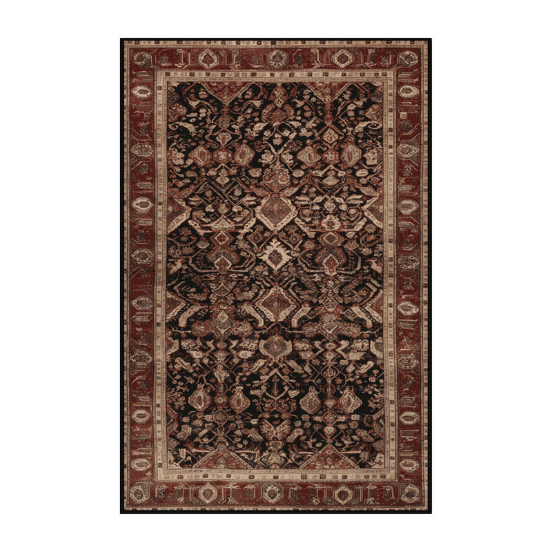Tapis brun lavable à la machine, Rectangulaire 8 pi x 10 pi