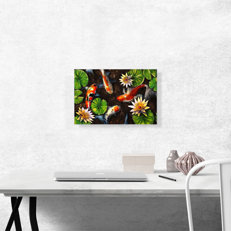 Reproduction d'art sur toile Koi Carp, H 12 po x l 18 po x P 0,75 po