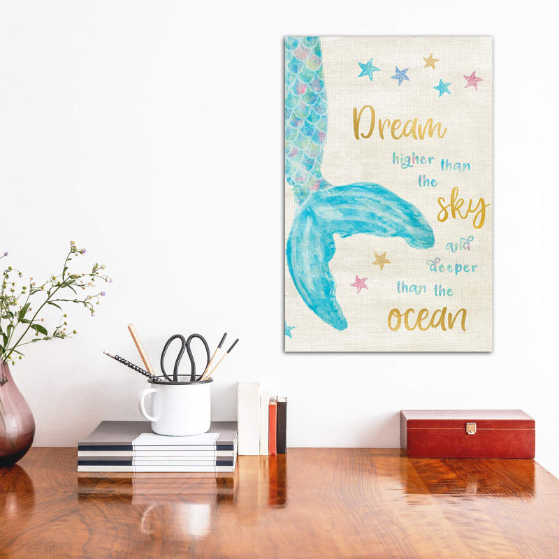 Art de rêve sirène, Toile tendue, H 40 po x l 26 po x P 1,5 po