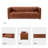 Anorea 83'' Genuine Leather Channel Tufted Sofa-71544569