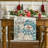 Xmas Trees Let It Snow Blue Snowman Christmas Table Runner, Seasonal Winter Holiday Kitchen Dining Table Decoration For Home Party Decor-1469612175-1445270643