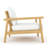 Maia Teak Club Chair, White Cushion-122886863