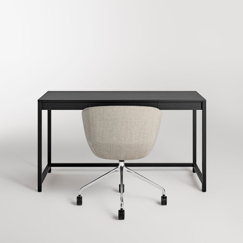 Open Plan Writing Desk, 30" H x 54" W x 25" D, White Oak