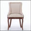 Chaise d'appoint latérale en tissu épaissi, dossier haut et rivets décoratifs pour un confort élégant-182416365