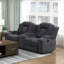 Ensemble de canapés inclinables gris foncé et ultra confortables 2 pièces