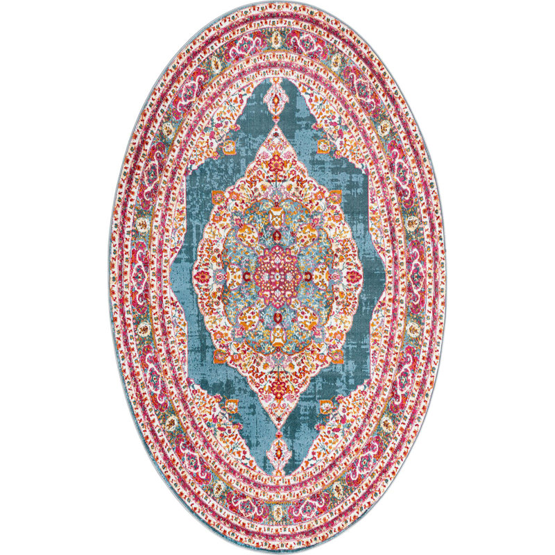 Oriental Indoor Rug, Oval 5' x 8'