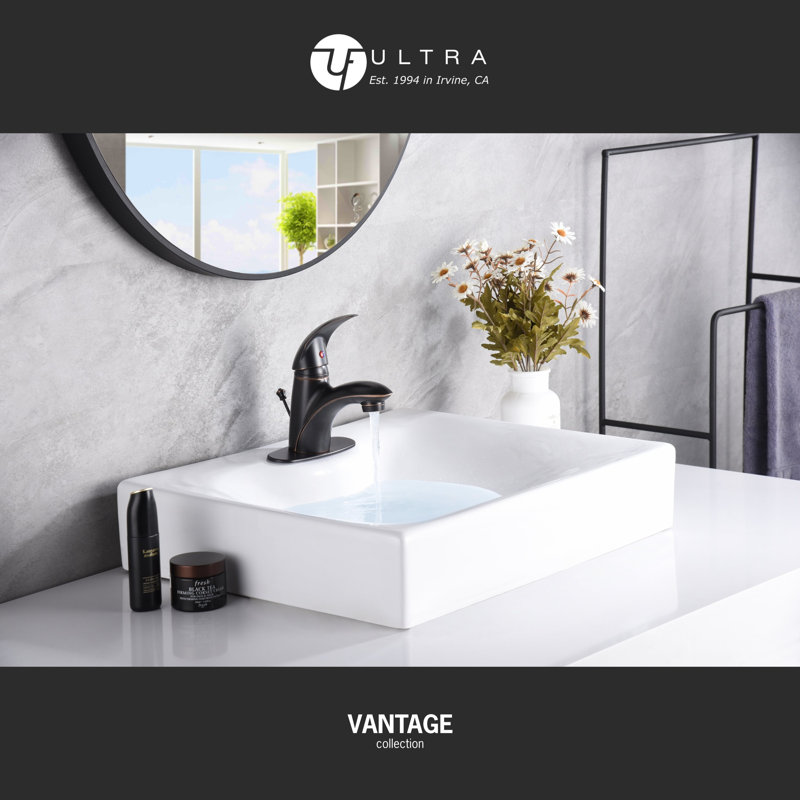 Nita Vantage Single-Handle Deck-Mount Lavatory Bathroom Sink Faucet with Drain Assembly, Oil Rubbed Bronze