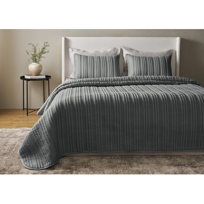 Rib Twin Coverlet Set 