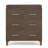 Classic 4 Drawer Dresser With Changing Top And Interlocking Drawers, Teak Brown-126707177