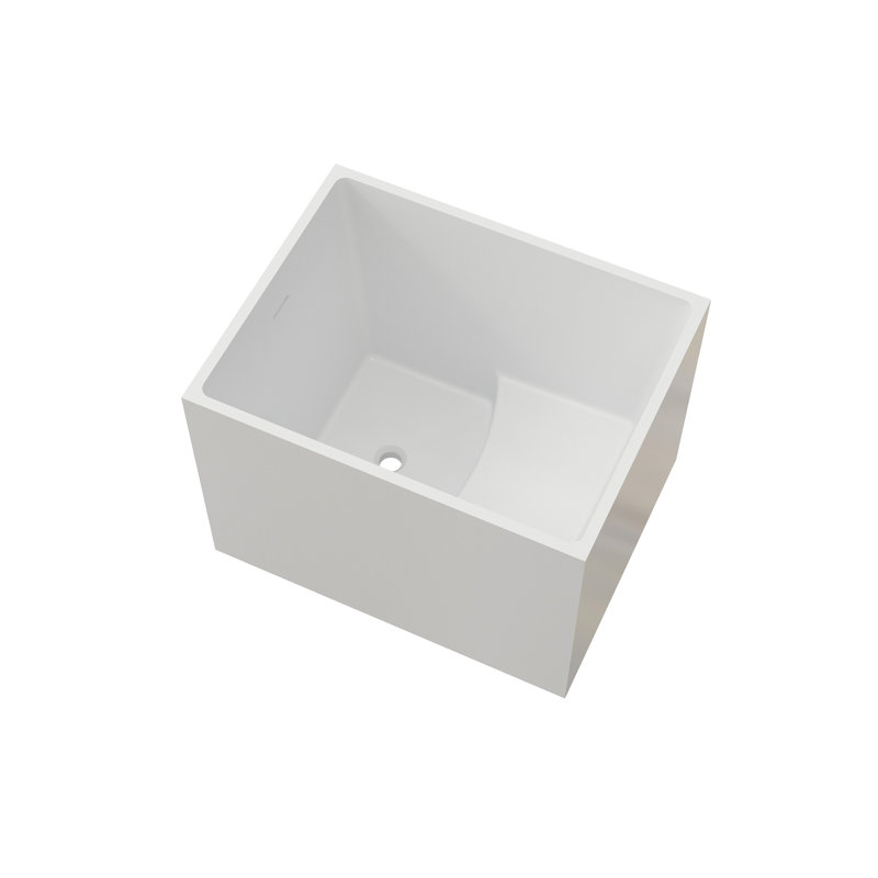 Rectangular 35" Acrylic Tub, Gloss White, Thoughtful Soaking Experience, Long - Lasting , Finish, Space Saving Design, Exceptional Comfort Bath Tub, Outstanding With Built In Seat, Acrylic, Finish