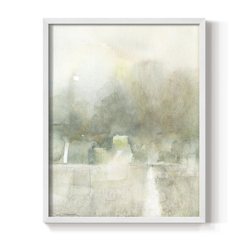 «Gentle Path II», reproduction encadrée - bois massif, H 21 po x l 17 po, Blanc