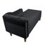 Chaise contemporaine contemporaine en velours noir avec rangement et rembourrage confortable-1200476132