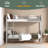 Twin Over Twin Metal Bunk Bed,Divided Into Two Beds-892532074