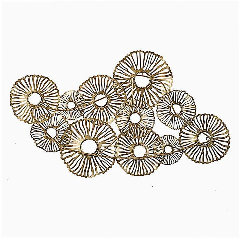 24x2x42" Gold Iron Wall Art