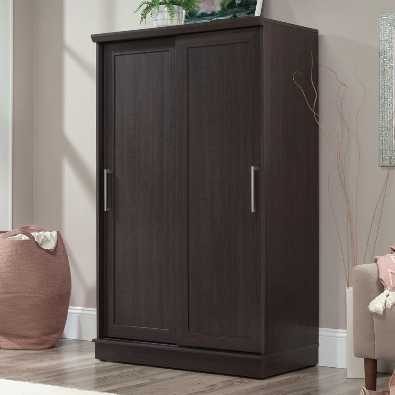 Armoire à porte coulissante avec tringle, Chêne Dakota