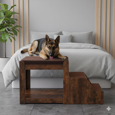Mobilier d'intérieur à plusieurs niveaux pour animaux de compagnie, lit superposé, marche détachable, servant de perchoir de fenêtre ou de zone de détente, livré avec coussin et coussin à gratter