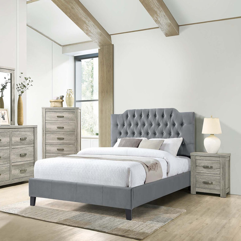 Bed 1pc Bedframe Modern, Double