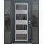 Porte d'entrée avant prémontée à 2 panneaux latéraux en acier argenté anthracite / anthracite-119905894-119905895-119905890