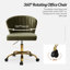 Chaise de travail ergonomique à dossier capitonné Adelynn-1502635567