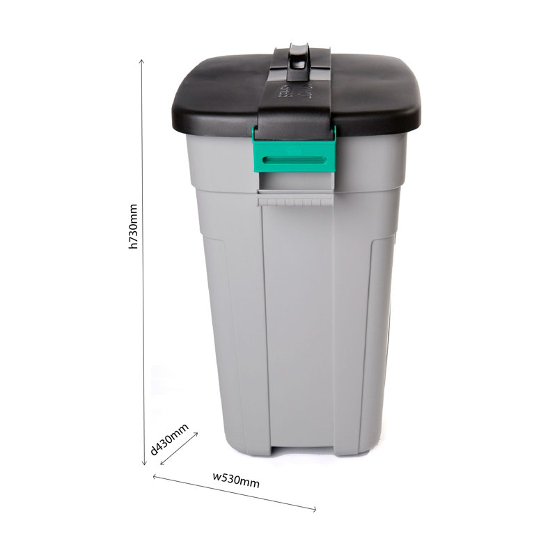 Plastic Manual Lift Kitchen Trash Can - 90L
