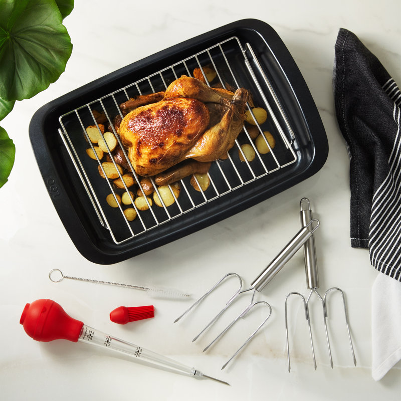 BergHOFF Leo Graphite 9Pc Ceramic Nonstick Cookware and Baster Set