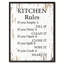 «Kitchen Rules» - Reproduction d'art textuel sur toile encadrée-29513884