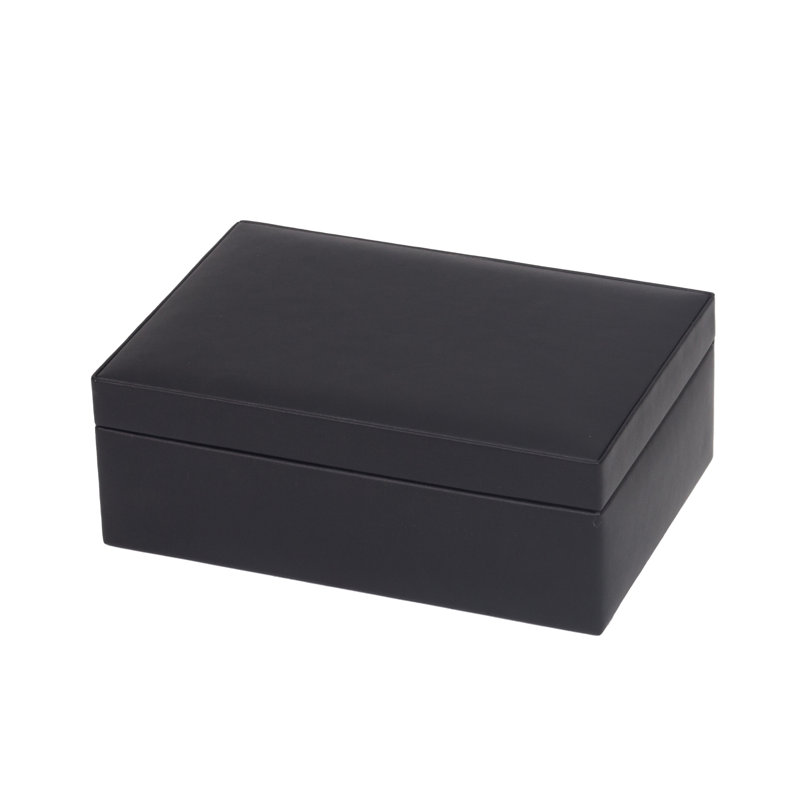 Norma Jewellery Box + Mirror, Black