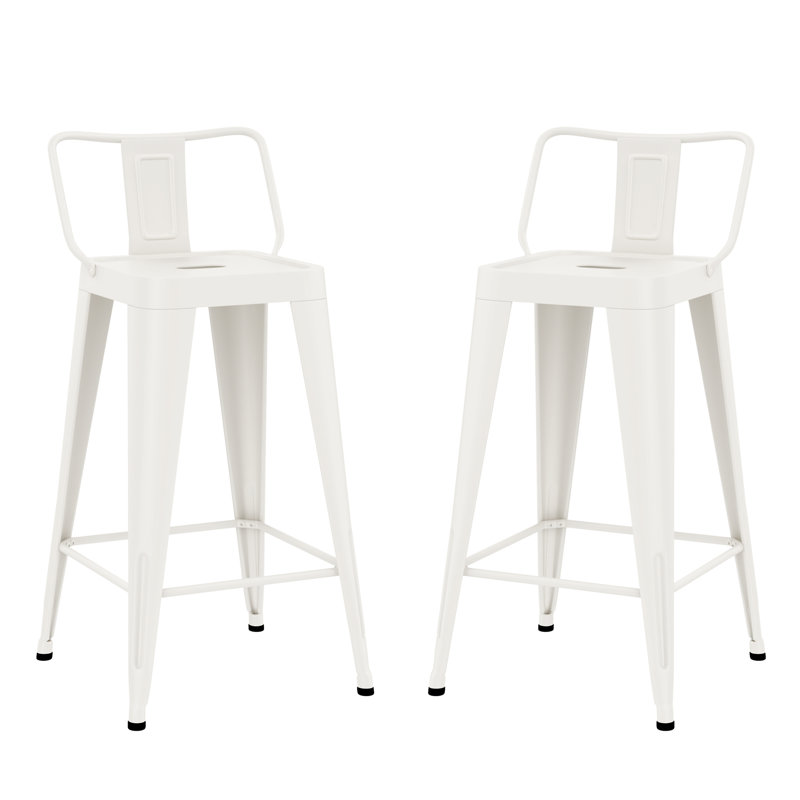 Comptoir et tabourets de bar en métal, Tabouret de bar (siège d’une hauteur de 30 po), Crème, crème